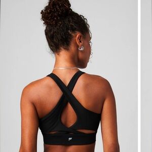 Fabletics Black Cross-Back Sports Bra